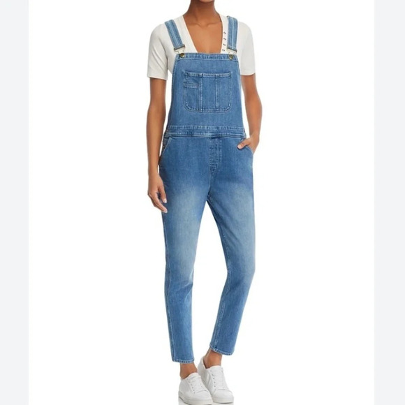 FRAME Le Garcon Crop Boyfriend Overalls Size S - Picture 6 of 6